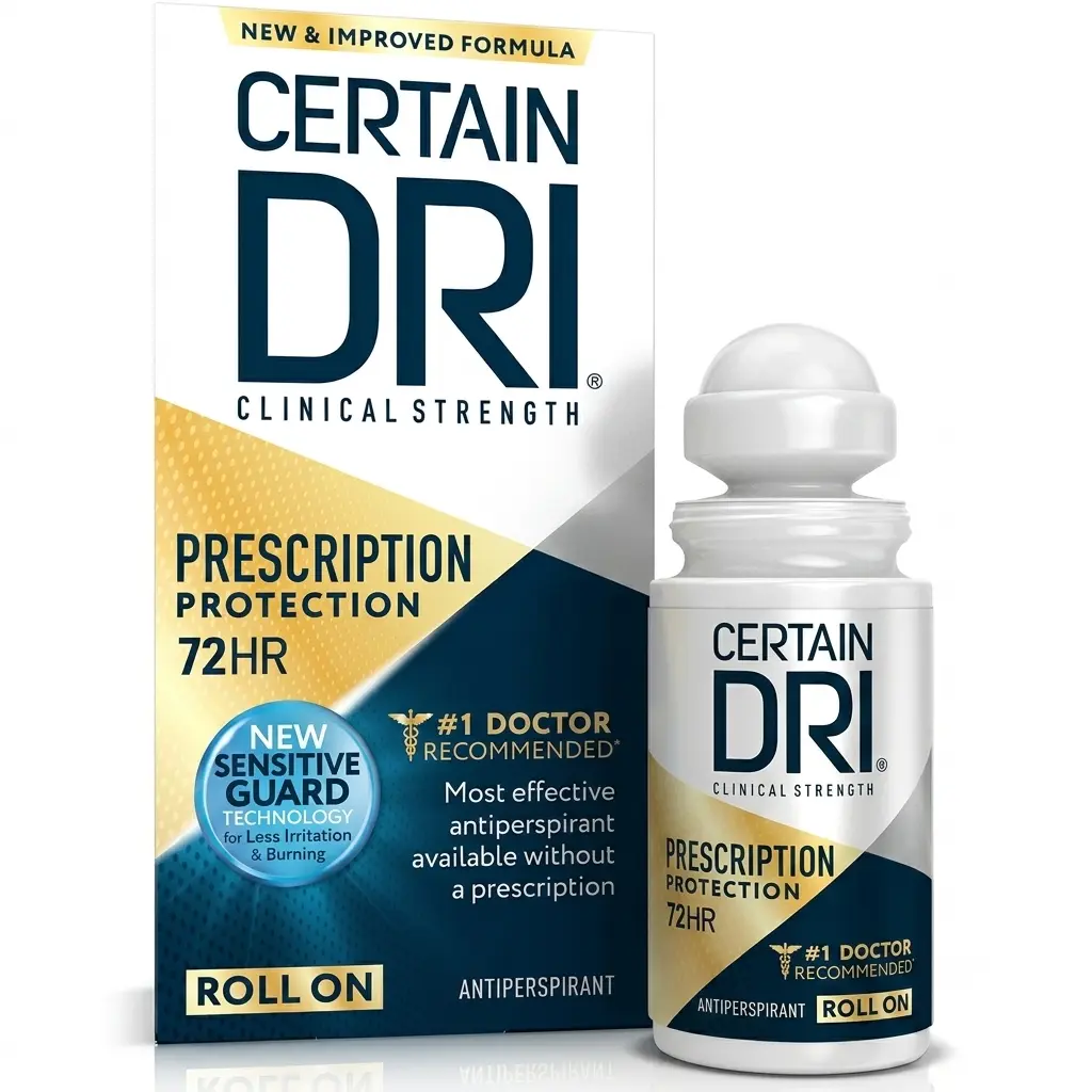 Certain Dri Prescription Strength Clinical Antiperspirant Roll-On, Maximum Sweat Protection, 1.2 oz