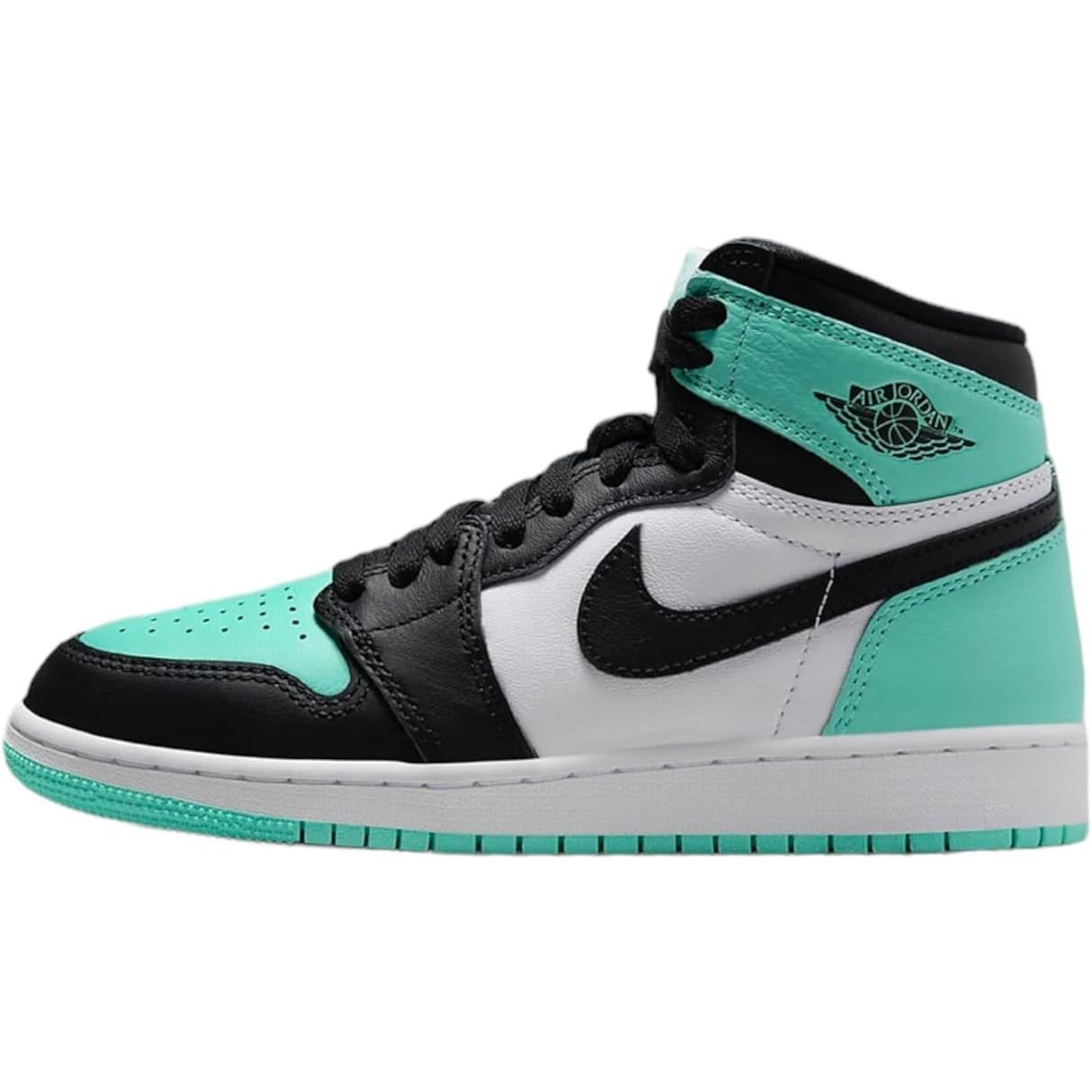 Youth Jordan 1 Retro High OG WhiteBlackGreen Glow FD1437 130 GS