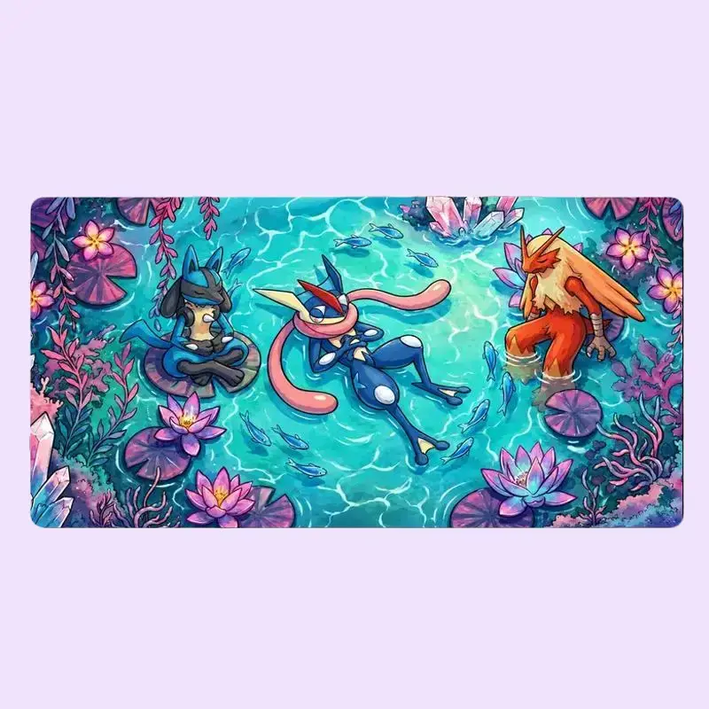 Greeninja Lucc@rio Bla@ziken Watercolor Anime Mousepad XL Desk Pad for Gamers Neon Aesthetic Mouse Pad for PC Setup Dark Punk Anime Gift – FASTSHIPPING