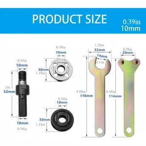 Three-piece angle grinder adapter set, suitable for manual and electric dual-purpose conversion, multi-function tool adapter, 10mm metal connecting rod group - connection adapter, tool accessories, Tool Kit