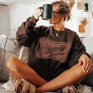 Howdy Cowboy Crewneck Sweatshirt, Western Yee Haw Sweater, Cowgirls Shirt, Country Cowboy Shirt, Southern Howdy Top