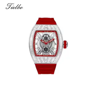 Crystal Storm Impact Mechanical Automatic Watch - Skeleton Design, 43×51mm Size, 368 Crystals, Model T827M (Unisex Fashion Watch), Impact Mechanical Watches