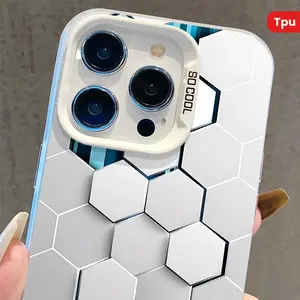 Fashion and durable phone case with honeycomb pattern for iPhone 15 Pro Max/16 Pro/14Plus/13 Pro/12/11/ Max. Made of high-quality silicone material, all-round protection, drop-proof phone case