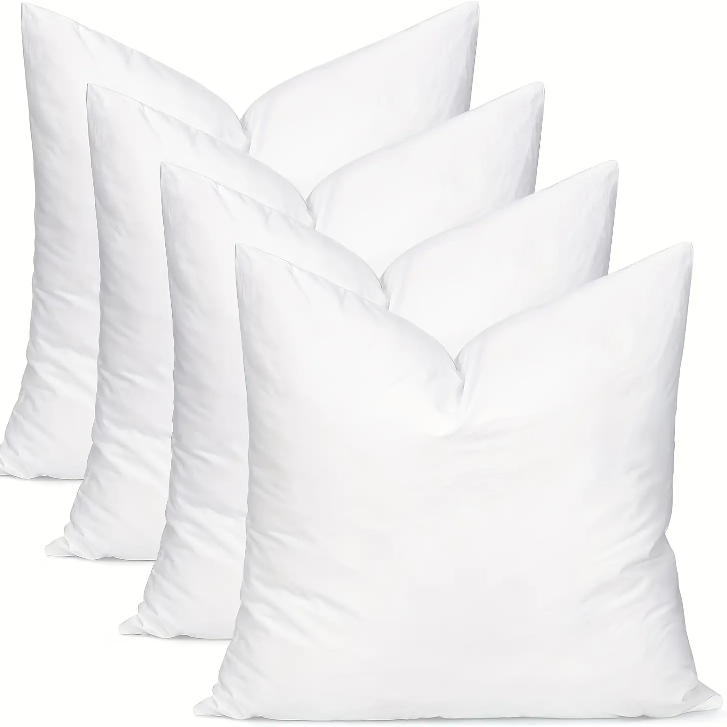 1/2/4 Pack Hypoallergenic New Fiber Cushion Filling Inserts, White Square Pillow Inserts For Sofa, Bed And Patio. Ideal For Bedroom, Office, Kitchen, Living Room Decor, Outdoor Camping