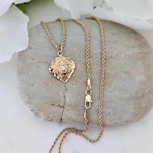 Gold Lion 14k Heavy Plated Gold 1mm Rope Chain for Men
