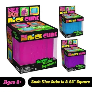 2026 New Cube Nice Cube - Sensory Squeeze Toy With Super Solid Squish - 2.25" Cube - Color May Vary (Pack Of 1) Textured Sensory Limited Edition