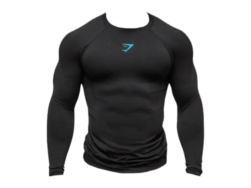 Gymshark Onyx Midnight 5.0 Seamless L/S T-shirt Black/Black (men) by StockX