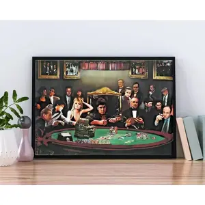 [Sale off up to 50%] HOT!!!Mafia Casino Gangster Poster, Home Living Room Decor Poster
