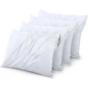 Utopia Bedding 4 Pack Waterproof Pillow Protectors with Zipper Standard Size (White), Bed Bug Proof Pillow Case Covers, Moisture Wicking Pillow Encasements 20 X 26 Inches Utopia Bedding
