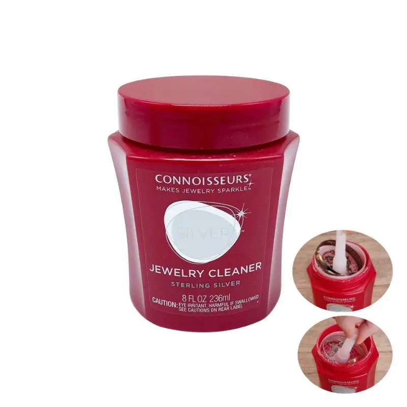 Connoisseurs Jewelry Cleaning Solution with Basket | Gold, Silver & Precious Stone Cleaner