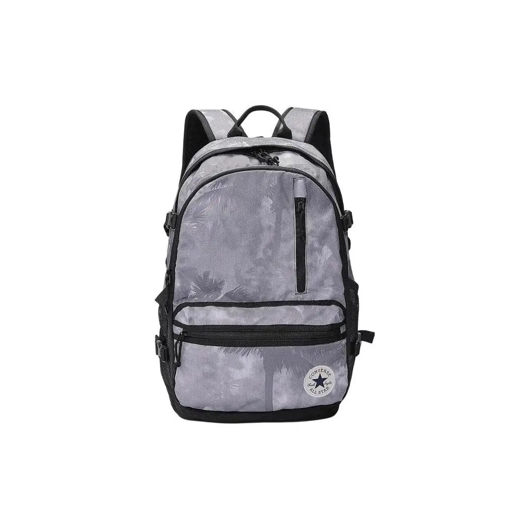 Converse Unisex Medium Backpack, Gray, Logo Design, Zipper Closure, Fabric-Polyester Blend