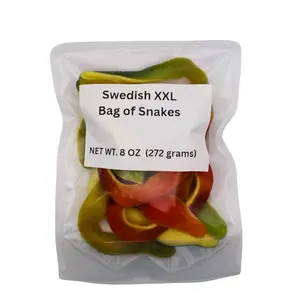 Swedish XXL Gummy Snakes - 8 oz bag - Large Gummy Snakes - Fruity Marshmallow - Bon Bon - Sweet Snack
