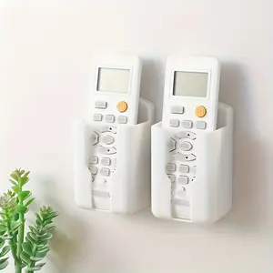 Wall-Mounted Remote Control Holder, Controller Holder, 2 Counts Multipurpose Remote Control Storage Box, Multifunctional Storage Rack for Home and Office, Organiser