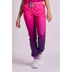 Mary K Two Tone Seven Pocket Jogger Scrub Pants