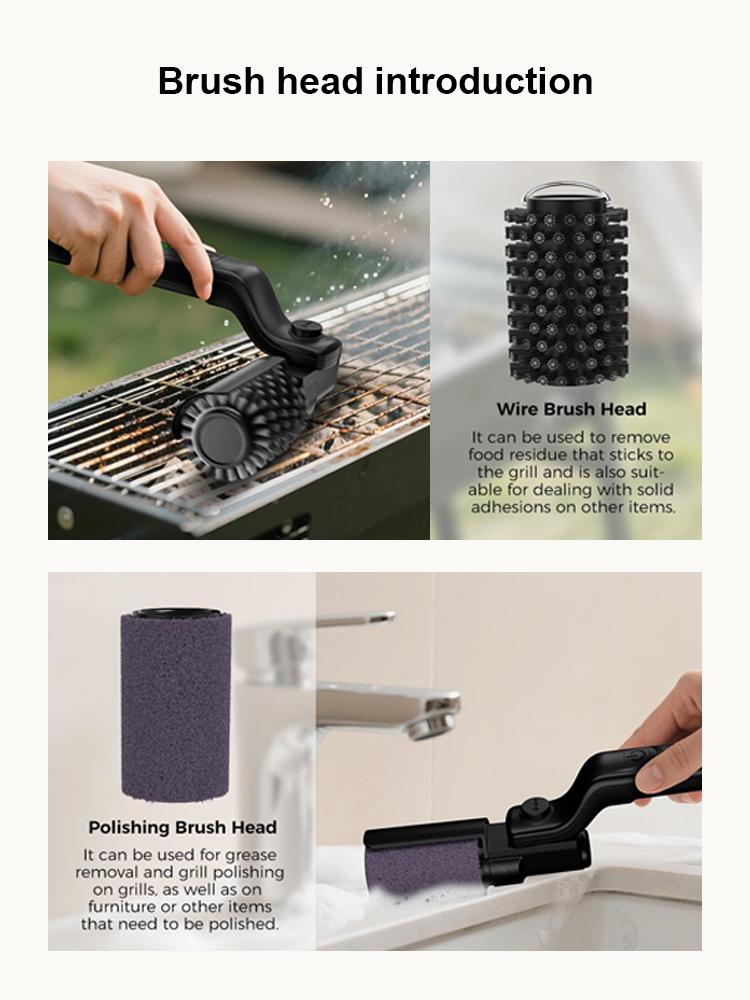 Multifunctional Electric Grill Cleaning Brush Set Perfect for Summer BBQ [Powerful Cleaning Performance]—delivers highly efficient, residue-free cleaning to effortlessly tackle grease and grime on your grill for Memorial Day Sale