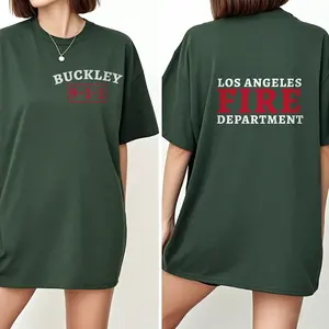 9-1-1 TV Show LAFD Crewneck Sweatshirt - Los Angeles Fire Department Fan Tee