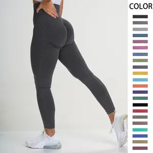 Hot Seamless Knitted Small Crescent Hip-Lifting Moisture Wicking Yoga Pants Exercise Workout Pants Sexy Hip-Showing Women