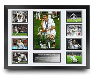 CRISTIANO RONALDO CR7 REAL MADRID SIGNED LTD EDITION No No Framed MEMORABILIA