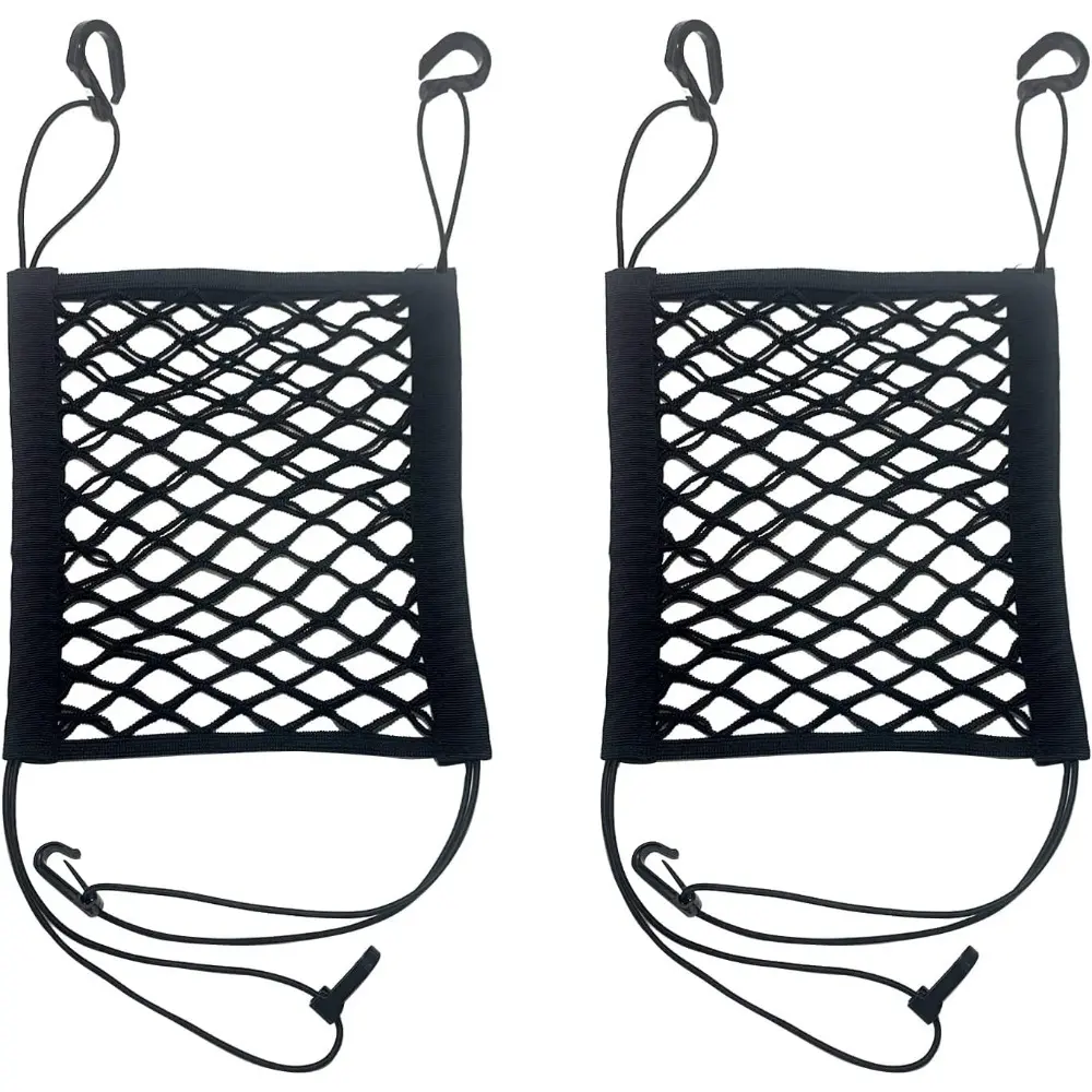 Upgrade Cargo Net For Motorcycle Helmet Storage, 11"X9.8" High-Elastic Double Layer Bungee Net (11x9.8 Inch)