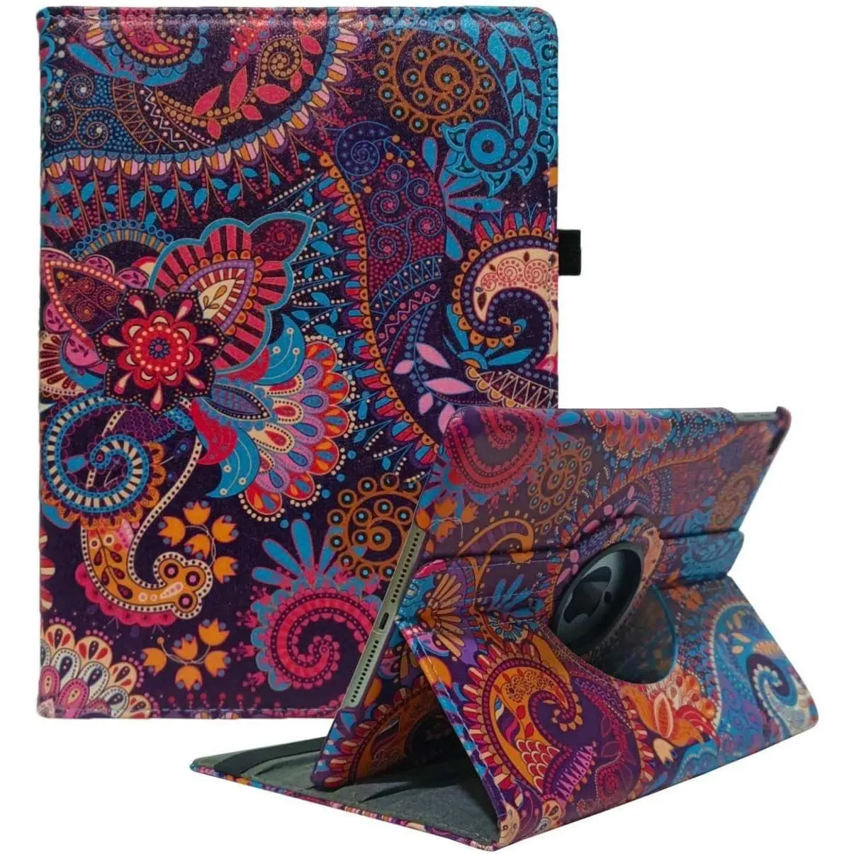 iPad Case Fit 2018/2017 iPad 9.7 6th/5th Generation - 360  Rotating iPad Air Case Cover with Auto Wake/Sleep Compatible with  iPad 9.7 Inch 2018/2017 (National Wind)