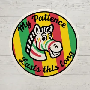 Funny Retro Zebra Gum Sticker, Sarcastic Sticker, Funny Laptop Sticker, Water Bottle Sticker, Humor Decal, 90s Nostalgia Gift