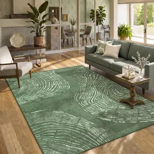 Tribesigns 5x7/8x10 Abstract Machine Washable Area Rug, Soft Boho Minimalist Non-Slip Low Pile Carpet, Oeko-Tex Certified