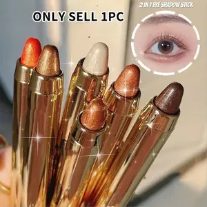 Shimmery Glitter Eyeshadow Stick High Shine Pigment for Eyes & Under Eyes Waterproof Sweat-proof Non-flying Powder Glitter Eye Makeup