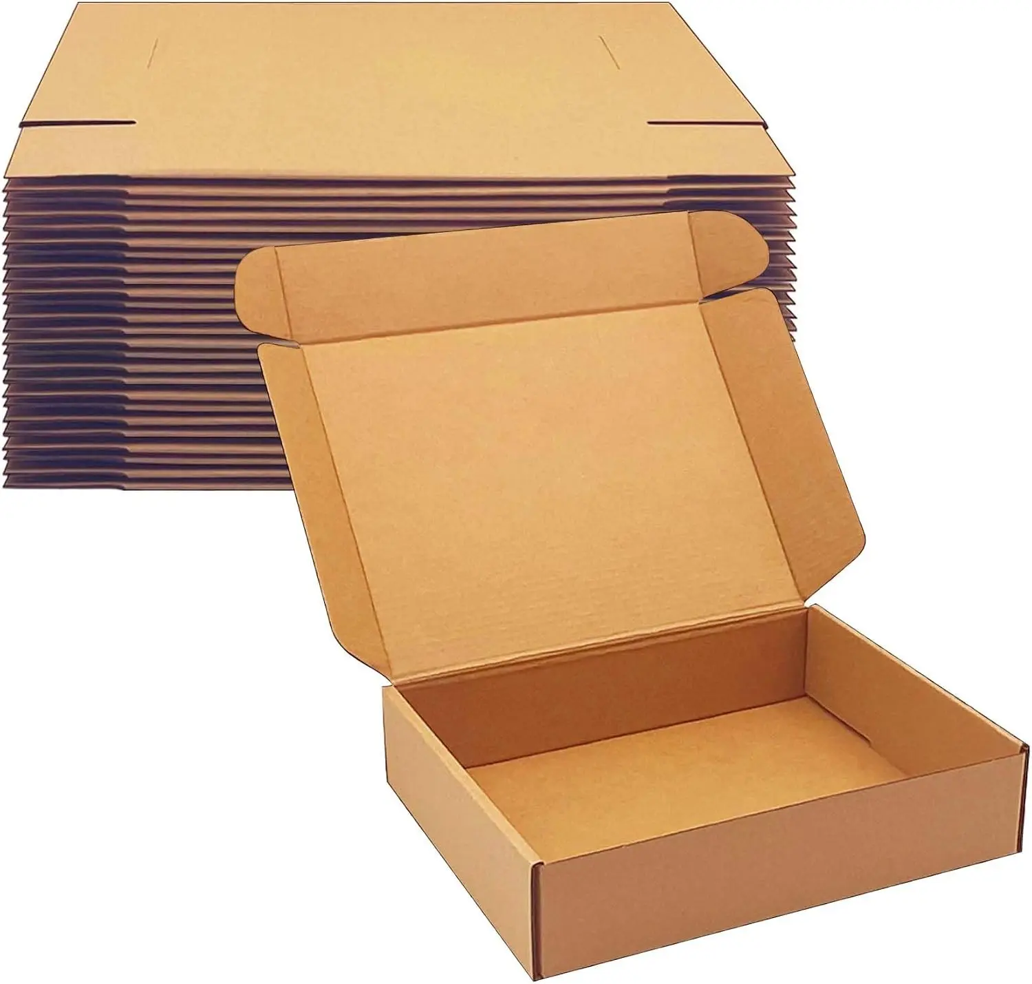 9x7x2 inch 25 Pack Shipping Boxes, Brown Corrugated Mailer Packaging for Mailing, Small Business E-Commerce Gift Wrapping, Moving Storage Heavy Duty Recycled Cardboard Boxes