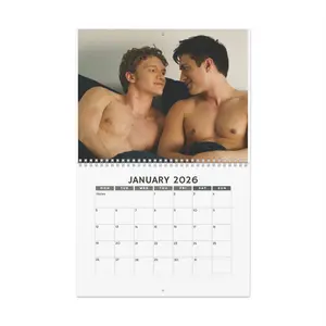 Heated Rivalry 2026 Calendar,Hollander and Rozanov 2026 Calendar, Heated Rivalry Fan Merch, Hudson Williams and Connor Storrie, LGBTQ+ Lovers Art Calendar