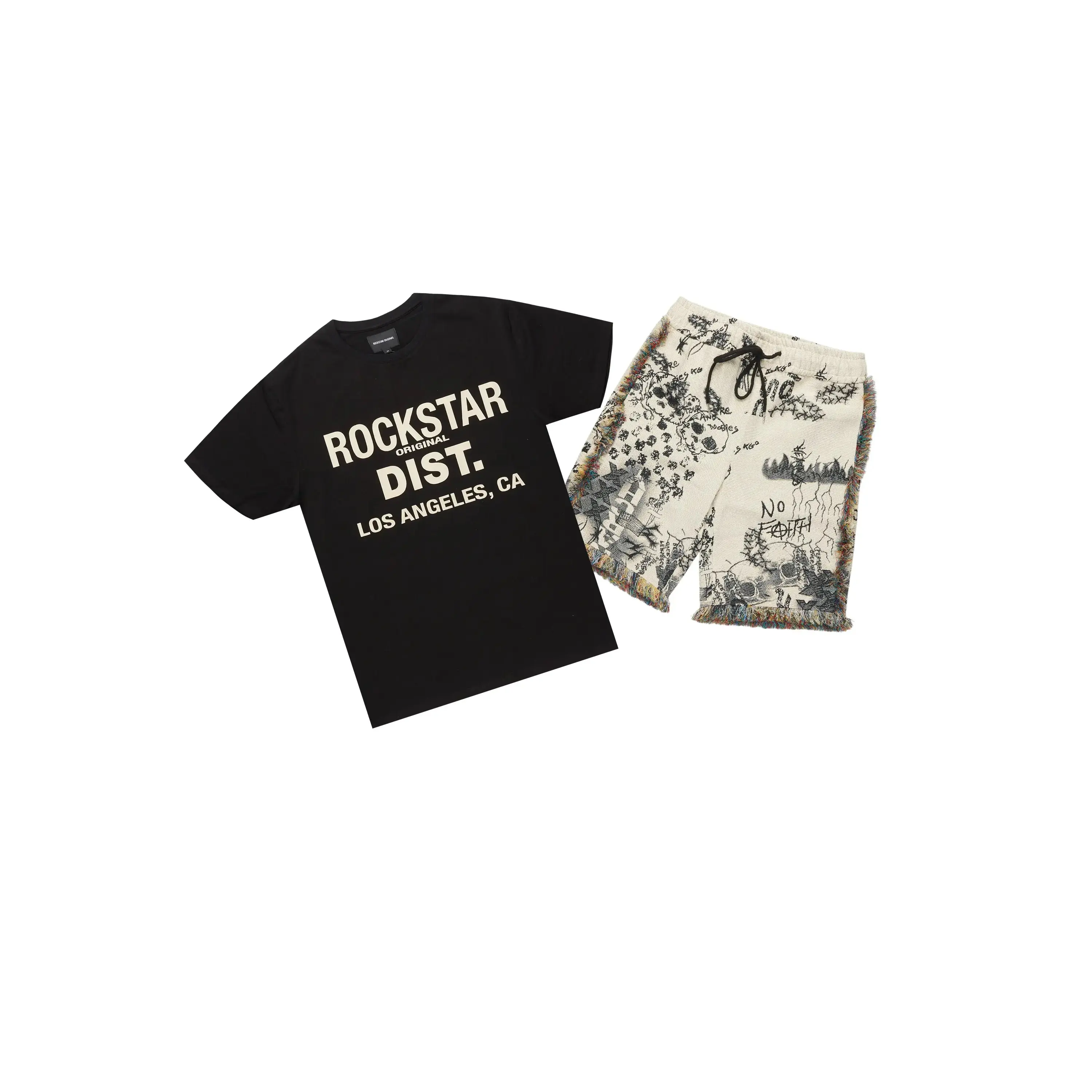 Tappy Black/Beige T-Shirt Short Set