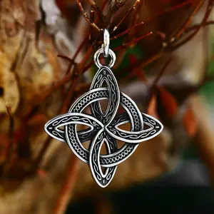 GTHIC Celtic Knot Stainless Steel Pendant for Men Women Viking Fashion Necklace for Daily Wear