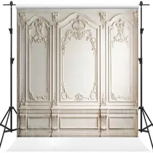 2D Flat, Retro Indoor European Style Gypsum Pattern Background for Classic Portrait Photography Studio Props Picture Video, Photo Shoot, Studio Setup, Timeless Decor, European Design, Highquality Print, Durable Material, Large Backdrop, Seamless