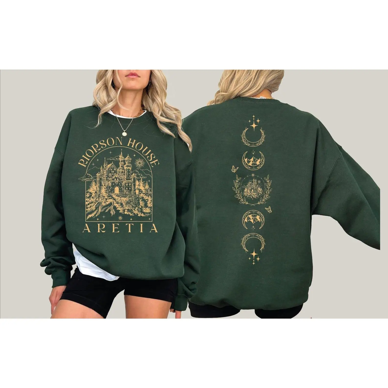 Xaden Riorson House Sweatshirt, Iron Flame Sweatshirt, Bookish Gifts,  Violent Sorrengail Shirt, Dragon Rider 2-Sided Sweatshirt, L269