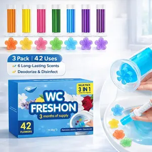 Toilet Cleaner 3-stickss | Fresh Scents | Long-Lasting Deodorizing Bathroom/Toilet Cleaner Scent