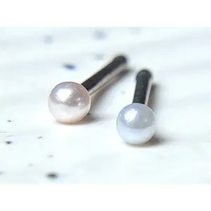 1pc Pearl Coated Ball 20g Nose Ring Stud 316L Surgical Steel