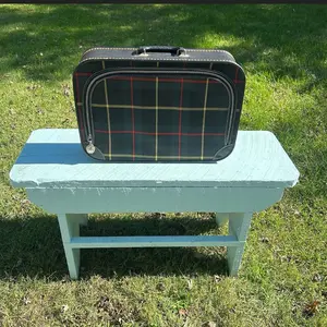 Vintage 1960's Tartan Soft Side Suitcase