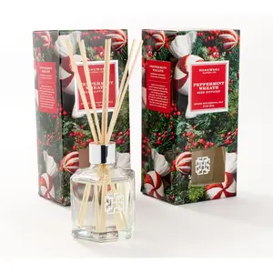HomeWorx by Slatkin + Co. S/2 Peppermint Wreath Diffusers