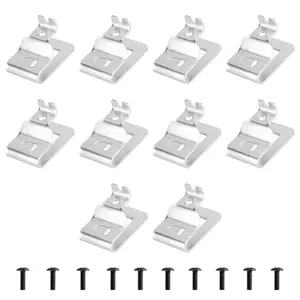 Stainless Steel Belt Clips for Dewalt - 10PCS Drill Tool Clips Hook Kit with Screws for Dewalt N 268241 , Compatible with 20V Power Tools Including DCD980, DCD985, DCD980L2, DCD985L2