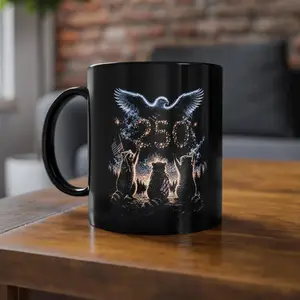 Funny Raccoon America 250 Mug, USA 250th Anniversary Coffee Cup, Patriotic 4th of July Gift, Independence Day Drinkware