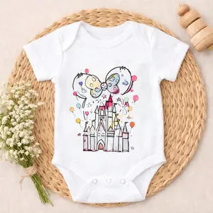 Newborn Baby Bodysuit Gift Set Castle Bow Balloons Stars Hearts For Newborn newborn baby boy clothes Baby Clothes bamboo  Soft Cotton Romper Outfit for Boys & Girls 0-24M