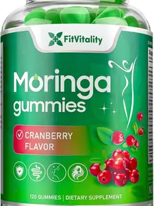 120 Moringa Gummies with Ginger, Turmeric, Cranberry, Amla Fruit & Probiotics | Vegan, Sugar-Free Gummies