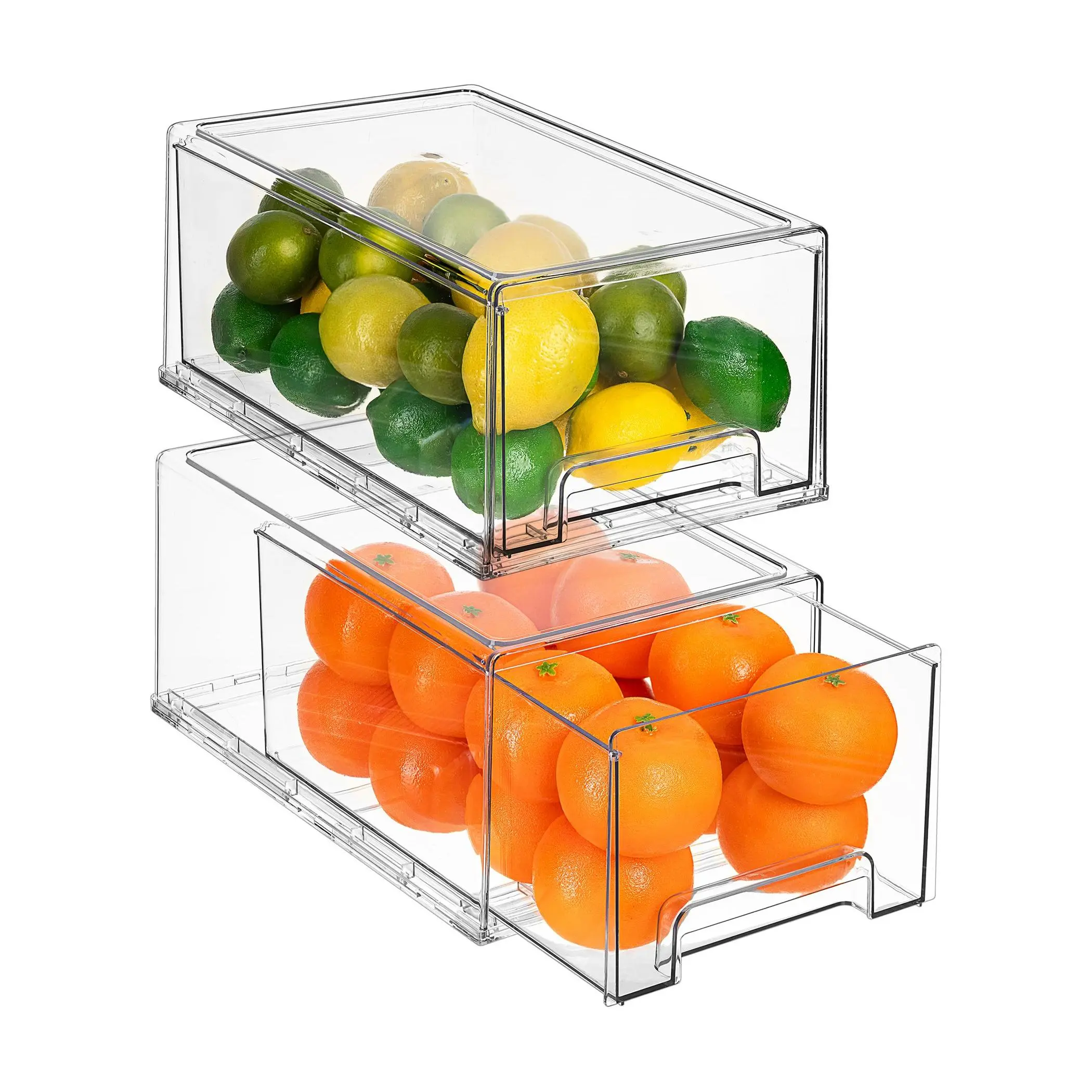 Sorbus Clear Large Stackable Pull Out Drawers