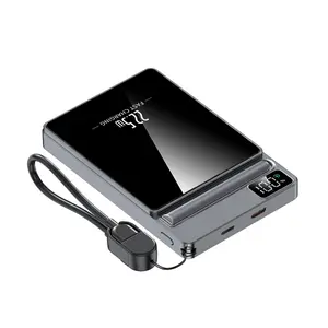 PD22.5W Fast Charging Power Bank for Smart Phone, Support 15W Magetic Wireless Charging for Iphone