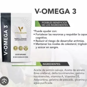 VitalHealth V-Omega 3 90 Capsules Omega 3 Vitamin A D3 Astaxanthin Salmon Oil Supplement