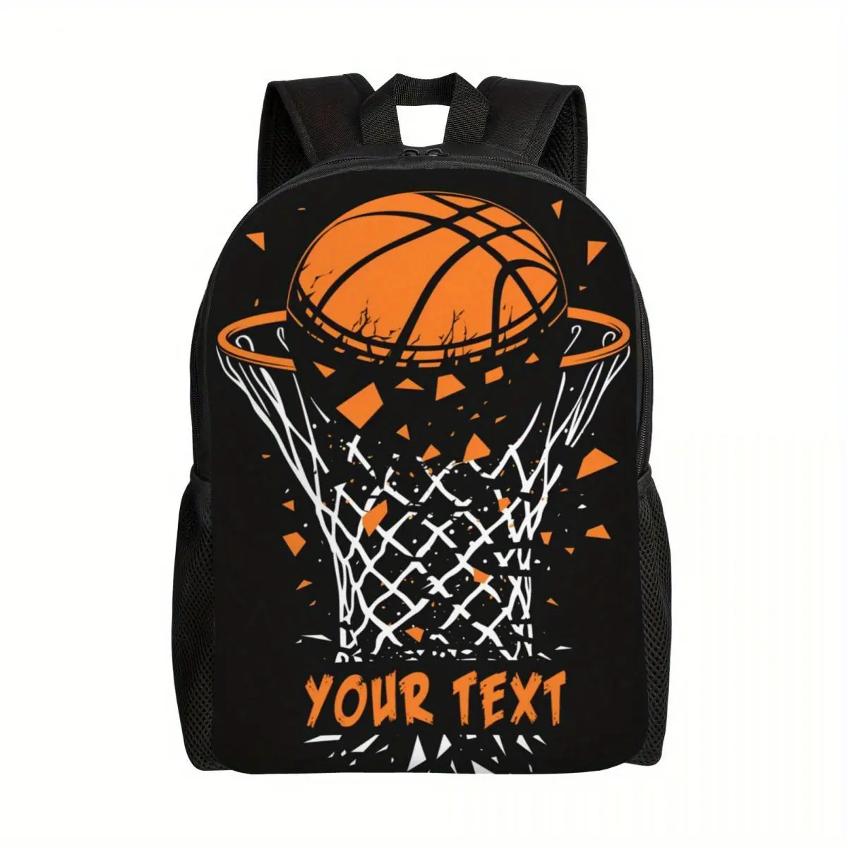 Customized exciting basketball backpack with your name, personalized text backpack, daily backpack, 17 inches, customized large capacity laptop bag, suitable for college outdoor Christmas gifts, adjustable shoulder strap