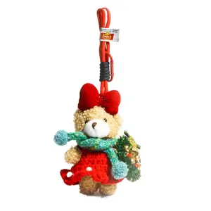Christmas Gift Scarf, Teddy Bear, Backpack Pendant, Car Keychain, Super Cute Candied Hawthorn White Bear, Perfect For Gifting Fashion Bag Charm Pendant For Women Bag Accessory Purse Charm Decoration Gift