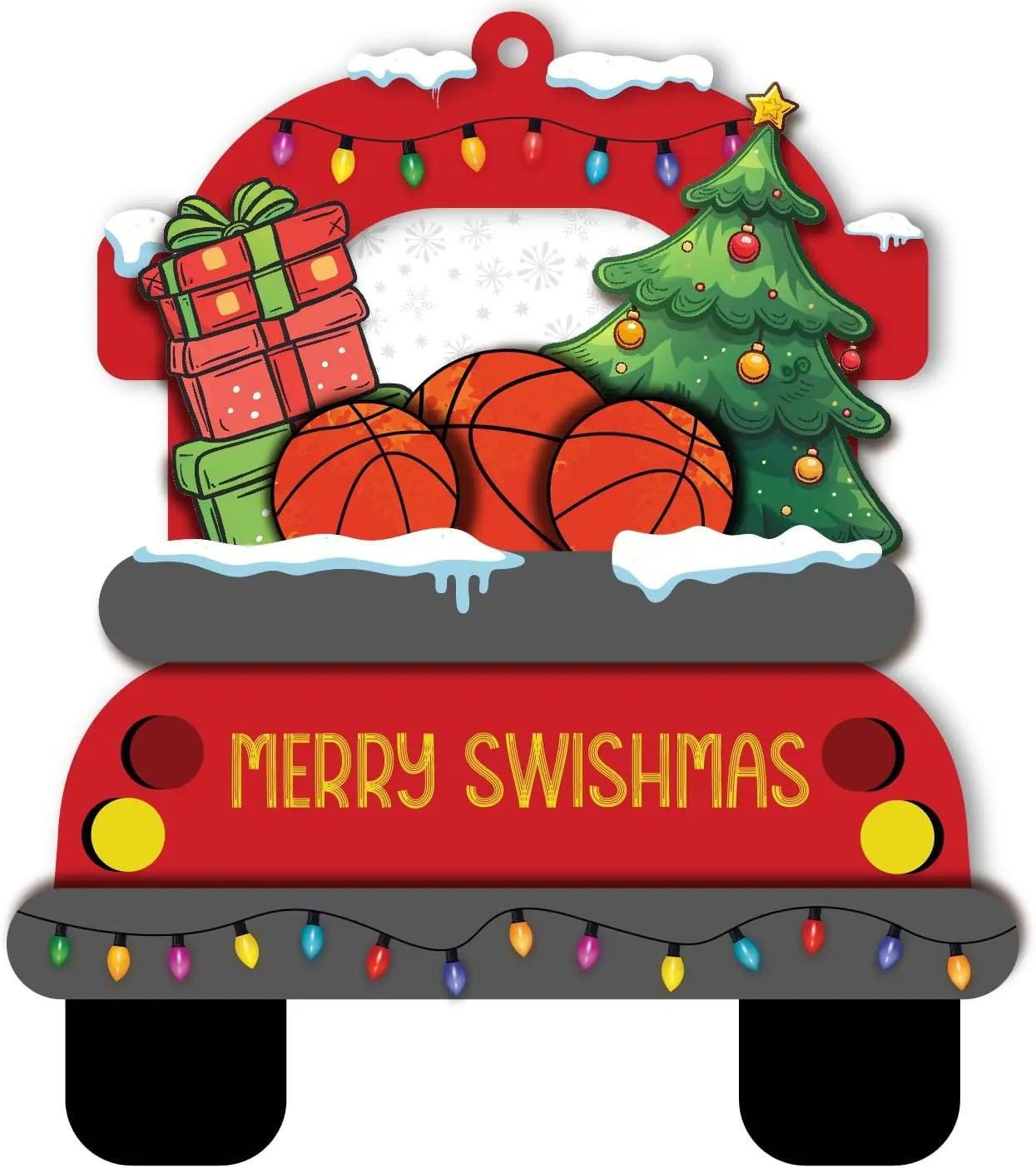 Basketball Christmas Ornament,  Sports Ornament Gift, Basketball Holiday Decor, Keepsake Hanging Christmas Ornament Tree Decor