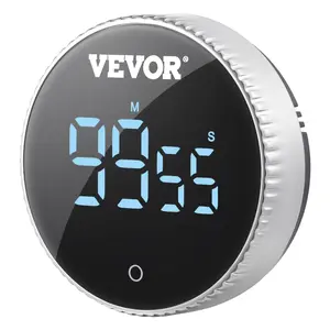 【Super Brand Day】VEVOR Digital Kitchen Timer Magnetic Countdown Countup Timer & Large LED Display, Utensils, Handy, Adjustable Timer Brightness, Digital Adjustable Timer,DEALS FOR YOU