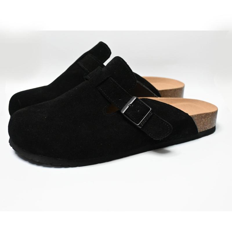 Snowind Women Men Round Toe Cork Footbed Clogs with Adjustable Flat Buckle Suede Texture Casual Outdoor Slip On Design Comfortable Walking Shoes  Thanksgiving Christmas