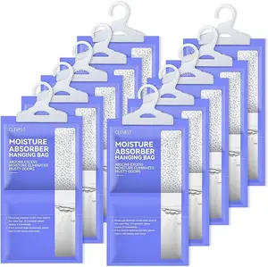 Moisture Absorbers Packets 10 Pack, Dehumidifier Bags for Closet, Hanging Humidity Absorber in Wardrobes, Bedrooms, Bathrooms(230g/pack)